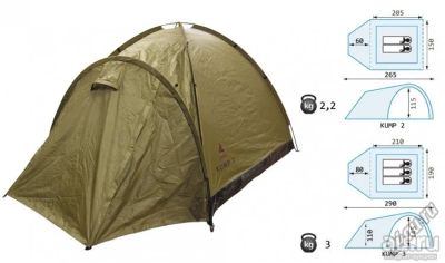 Лот: 9712250. Фото: 1. Палатка Reisen Kump 2. Палатки, тенты