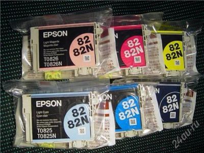 Лот: 1971790. Фото: 1. Комплект картриджей Epson T0821-826... Картриджи, расходные материалы