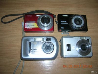 Лот: 9605682. Фото: 1. 4 неисправных цифровых фотоаппарата... Цифровые компактные