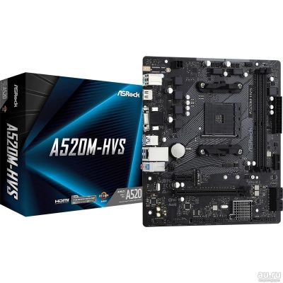 Лот: 17846771. Фото: 1. ASRock A520M-HVS A520M-HVS. Материнские платы