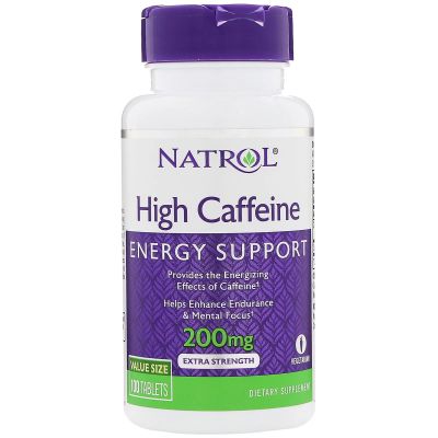 Лот: 12146175. Фото: 1. Natrol High Caffeine 200 мг 100... Другое (тяжелая атлетика)