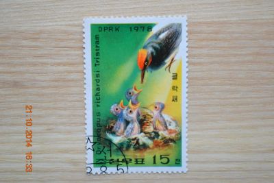 Лот: 4648377. Фото: 1. Марка КНДР 1978г. из серии Птицы. Марки