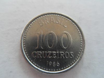 Лот: 5354482. Фото: 1. Бразилия 100 крузейро, 1986. Америка