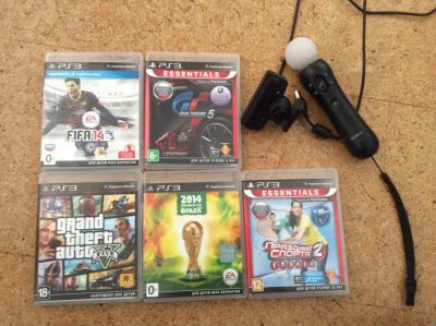 Лот: 4495172. Фото: 1. PS3 500GB+Move+Camera+Игры. Игровые приставки, консоли