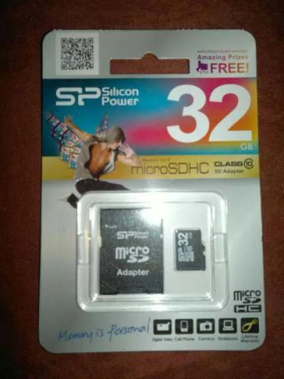 Лот: 3469880. Фото: 1. Флешка Silicon Power MicroSD 32Gb... Карты памяти