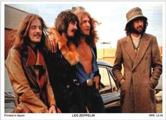 Лот: 10612884. Фото: 1. Led Zeppelin коллекционная карточка... Наклейки, фантики, вкладыши