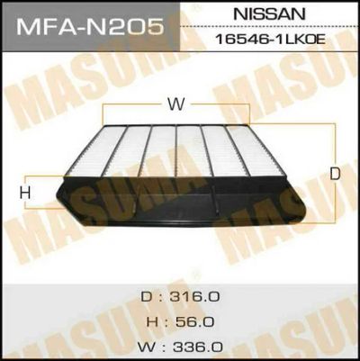 Лот: 18584450. Фото: 1. Воздушный фильтр masuma nissan... Расходные материалы