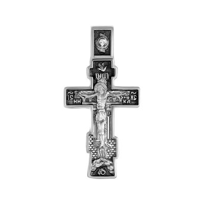 Лот: 23826436. Фото: 1. Крестик Да Воскреснет Бог из серебра. Другое (ювелирные изделия, бижутерия, часы)