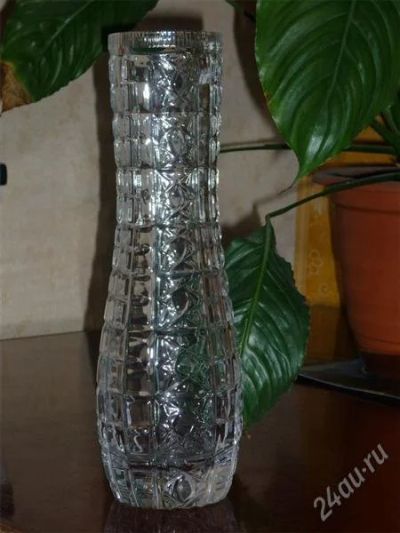 Лот: 1146173. Фото: 1. Ваза Хрустальная, Высокая. Вазы