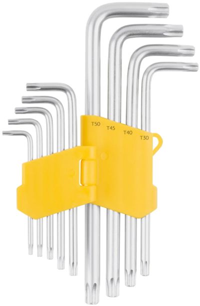 Лот: 23310560. Фото: 1. Ключ TORX-звездочка к-т 9шт (Т... Ручной инструмент