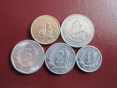 Лот: 15853572. Фото: 1. Набор монет "Восточные Карибы". Наборы монет