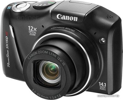 Лот: 3374615. Фото: 1. canon powershot sx150 is black. Цифровые компактные