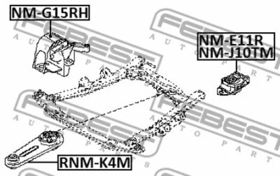 Лот: 18579527. Фото: 1. Подушка двигателя правая NM-G15RH... Двигатель и элементы двигателя