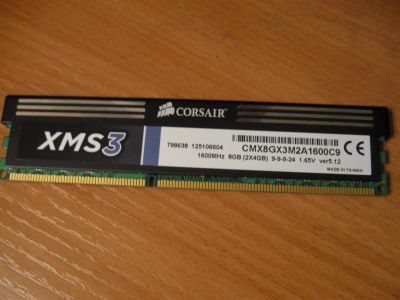 Лот: 5159760. Фото: 1. DDR3 2x4GB Corsair CMX8GX3M2A1600C9... Оперативная память