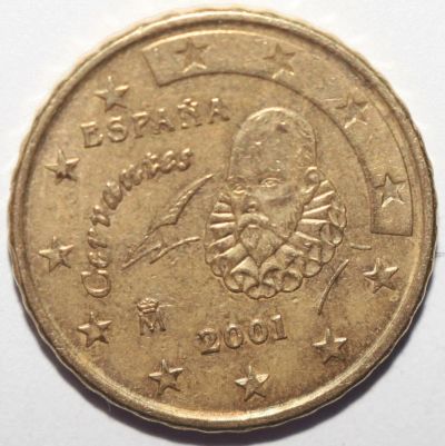 Лот: 10775608. Фото: 1. 10 евроцентов 2001 год. Испания. Европа