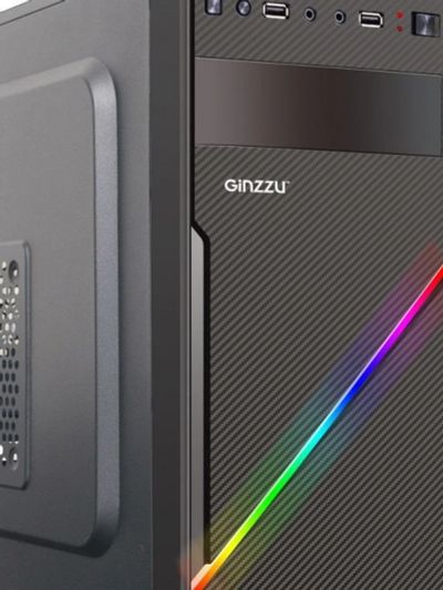 Лот: 6990453. Фото: 1. Корпус mATX Ginzzu D400 RGB. Корпуса, блоки питания