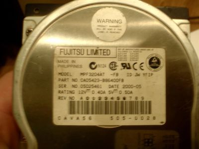 Лот: 3724890. Фото: 1. HDD жесткий диск Fujitsu limited... Жёсткие диски