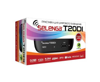 Лот: 16326716. Фото: 1. Приставка DVB-T2 Selenga T20DI... Цифровое, спутниковое ТВ