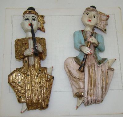 Лот: 17545261. Фото: 1. Фигурки винтажные настенные украшения... Другое (антиквариат)