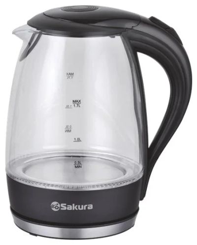 Лот: 8891761. Фото: 1. Чайник Sakura SA-2710BK (1.7 л... Чайники, кофемашины, кулеры