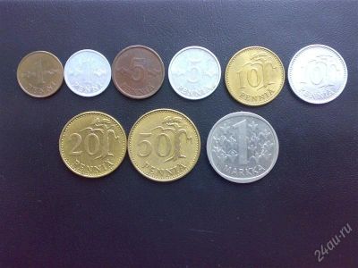 Лот: 781357. Фото: 1. Финляндия. Комплект из 9 монет... Европа