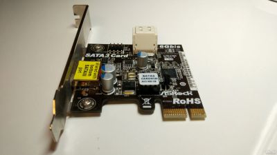 Лот: 14544479. Фото: 1. Контроллер PCI-E ASRock SATA3... Платы расширения, контроллеры, доп. порты