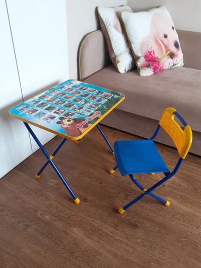 Лот: 15425753. Фото: 1. Стол+стул детский комплект. Столики, стулья, парты