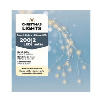 Лот: 16931618. Фото: 1. Гирлянда 2м micro LED budget bunch... Гирлянды, шарики, новогодние аксессуары