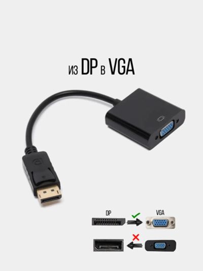 Лот: 19305861. Фото: 1. Переходник -конвертер DisplayPort... Шлейфы, кабели, переходники