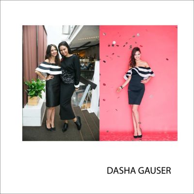 Лот: 6984283. Фото: 1. Платье Dasha Gauser черно-белое. Платья