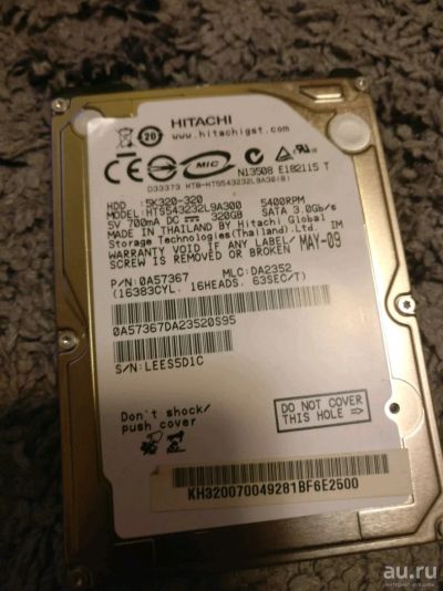 Лот: 5837196. Фото: 1. Жесткий диск 2.5 Дюйма 320GB Hitachi... Жёсткие диски (HDD)