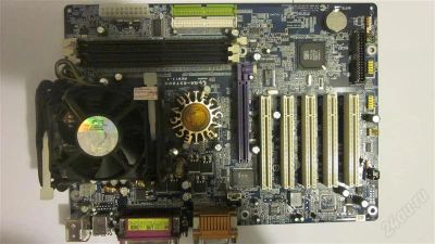 Лот: 2136310. Фото: 1. Gigabyte GA-8ST800 + Celeron 2000... Материнские платы
