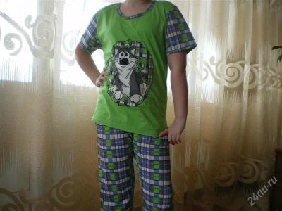 Лот: 2540954. Фото: 1. Домашний костюм с котиком. Домашняя одежда