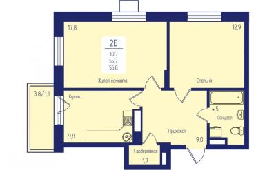 Лот: 25117934. Фото: 1. Продажа Квартира Красноярск, проспект... Квартиры, студии