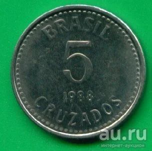 Лот: 8749457. Фото: 1. Бразилия 5 крузадо 1988 (к245). Америка