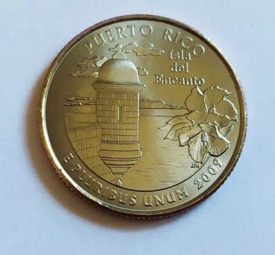 Лот: 22852324. Фото: 1. США 25 центов (квотер) 2009 Пуэрто-Рико... Америка