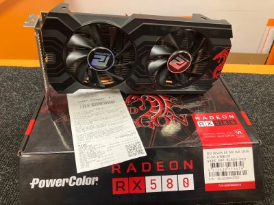 Лот: 19879767. Фото: 1. Б\У видеокарта PowerColor AMD... Видеокарты