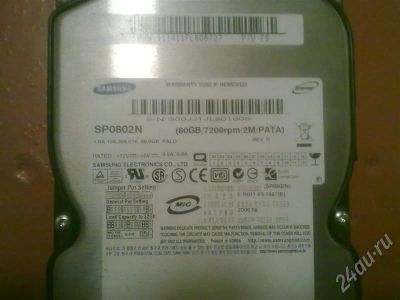 Лот: 652540. Фото: 1. продам жеский диск SAMSUNGSP0802N... Жёсткие диски (HDD)
