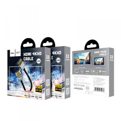 Лот: 14110890. Фото: 1. HDMI кабель HOCO UA12 3м черный. Шлейфы, кабели, переходники