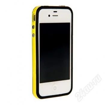 Лот: 2820467. Фото: 1. Бампер (Чехол) iPhone 4/4S Черно-желтый... Чехлы, бамперы
