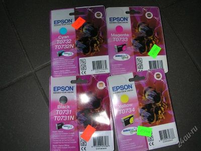 Лот: 2051752. Фото: 1. Набор картриджей 5 шт Epson Stylus... Запчасти для остальной бытовой техники