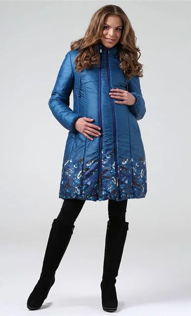 Лот: 10310369. Фото: 1. Пальто для беременных Наоми синее... Верхняя одежда