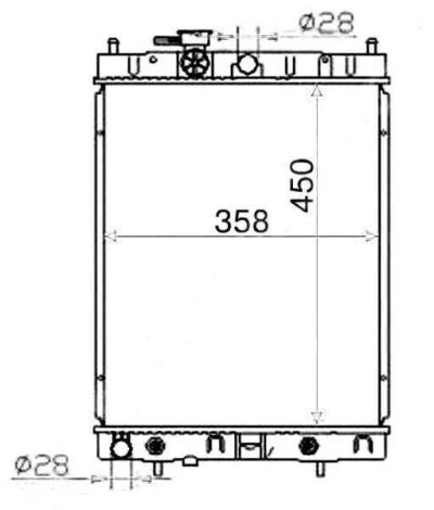 Лот: 3704225. Фото: 1. Радиатор nissan cube cvt (98-02... Двигатель и элементы двигателя