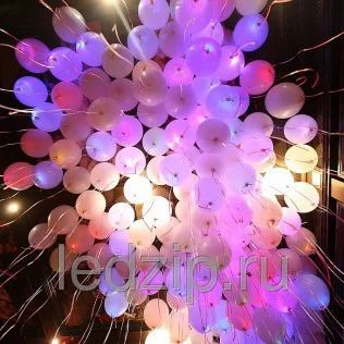 Лот: 6373141. Фото: 1. Белые светящиеся воздушные шары... Воздушные шары