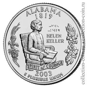Лот: 11308190. Фото: 1. США 25 центов 2003 года. Серии... Америка