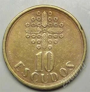 Лот: 1447289. Фото: 1. Португалия. 10 эскудо 1990г. Европа