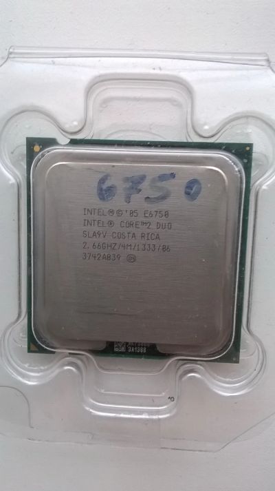 Лот: 13388759. Фото: 1. Процессор Intel Core 2 Duo E6750... Процессоры