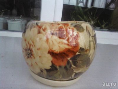 Лот: 1324248. Фото: 1. Горшок шар (Польша, новый). Кашпо, горшки, вазоны для цветов