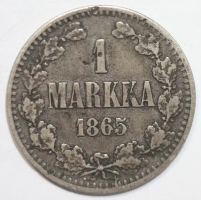 Лот: 8236544. Фото: 1. 1 марка 1865 год. Финляндия. Россия до 1917 года