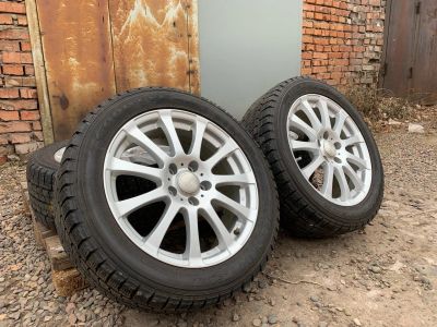 Лот: 15045736. Фото: 1. La-Strada R17 + Goodyear Ice Navi2... Шины на дисках